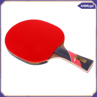 [lygd] durable 5 capas de madera mango largo/ shakehand doble cola inversa raqueta de tenis de mesa ping pong bat paddle principiantes
