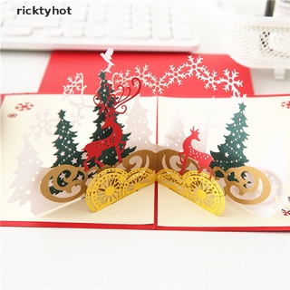 rikt tarjeta de navidad 3d hueco hecho a mano feliz navidad saludo postal. (2)