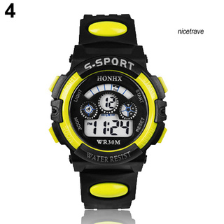 Nt reloj de pulsera clásico con alarma LED Digital de goma Digital para hombre (5)
