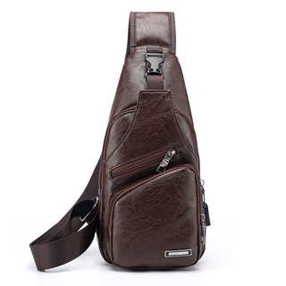 [wheelstar] bolsa de carga USB en el pecho de cuero de la Pu teléfono bolsa riñonera cinturón masculino Clip bolsa de almacenamiento de los hombres al aire libre bolsa de teléfono