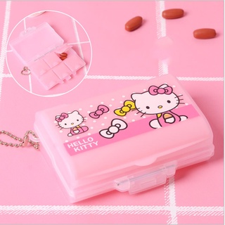 [Life-365] Caja De Pastillas De Hello Kitty Para Una Semana Portátil Sellada Mini Medicina