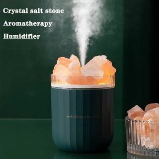 Humidificador de piedra de sal recargable por usb silenciar la humidificación automática con luz/hogar dormitorio coche oficina escritorio aromaterapia máquina