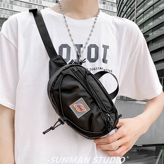 bolsa de pecho de los hombres de la marca de moda pequeña mochila de los hombres de la cintura bolsa de moda japonés bolsa de mensajero masculino ins de moda pequeño bolso de hombro