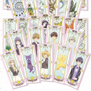 biyingwuhan anime tarjeta mágica tarjeta chica Sakura adivinación tarjeta Kuro Sakura ilustración tarjeta anime juego
