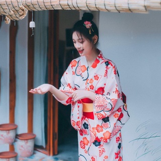 Kimono japonés para mujer traje Formal tradicional Sexy Kimono dulce Yukata Haori albornoz vestido estampado flor disfraz de Cosplay femenino