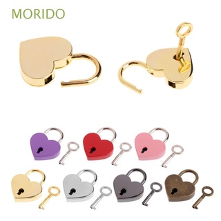 MORIDO Gift Padlock Suitcase Hardware Locks Zinc Alloy Mini Cute Heart Shape Luggage Diary Book Love Heart Lock/Multicolor