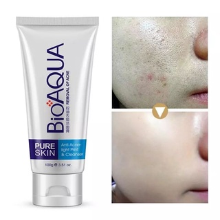 bioaqua jabón pure skin remueve espinilla acne