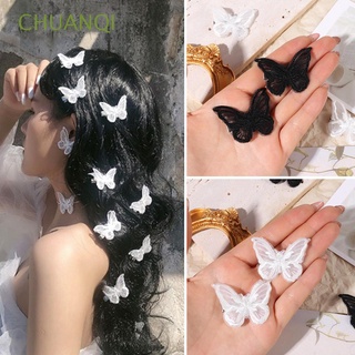 CHUANQI Fashion Hair Pins Sweet Women Wedding Hair Clips Bows Embroidery Lace Butterfly Romantic Barrettes Headwear/Multicolor