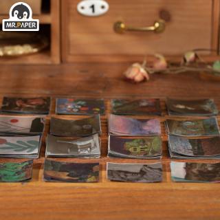 365pzas estilo antiguo estilo de plantas Kraft tarjeta de papelería Bullet DIY álbum de recortes de mariposa Material papel Retro LOMO Card (6)