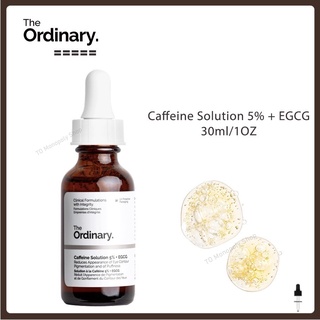 the ordinary cafeína solución 5% + egcg suero de ojos reducir la hinchazón y las ojeras crema de ojos esencia ordinaria - 30 ml