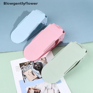 blowgentlyflower - soporte para zapatos de doble capa, ajustable, almacenamiento de polvo, organizador de zapatos para el hogar, bgf