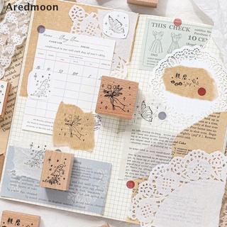 [aredmoon] sello de goma de madera vintage para bricolaje papelería scrapbooking manual decoración diario venta caliente