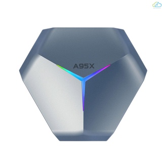 【AUD】A95X F4 Samrt TV Box Android 10.0 8K Media Player 4K 3D 2.4G/5G WiFi Amlogic S905X4 Quad Core ARM Cortex A55 with Remote Control RGB Light Support HD/AV/Optical Out