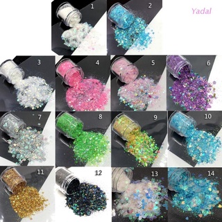 Yadal 10Ml/box Epoxy Resin Mold Sequins Fillings Sparkling Materials Glitter Powder Heart Star Mix Chunky Sequins Resin Crafts