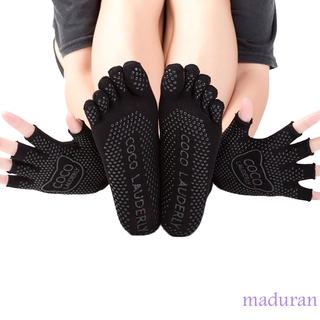 Juego De calcetines y guantes Para mujer/guante deportivo con Dedos+5 Dedos Para yoga (1)