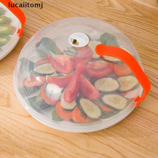 [lucaiitomj] 1pc Fresh-keeping Lids Plastic Oil-proof Microwave Oven Cover Handle .