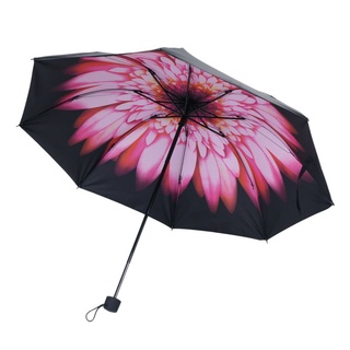 paraguas lluvia mujer tres veces 3d impresión de flores