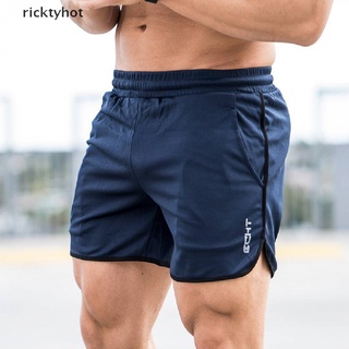 rhot verano hombres running shorts deportes fitness pantalones cortos de secado rápido gimnasio slim shorts.