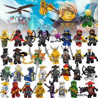 ninjago minifigures compatible lego ninja jay zane kai cole lloyd nya maestro wu bloques de construcción juguetes de niños regalos