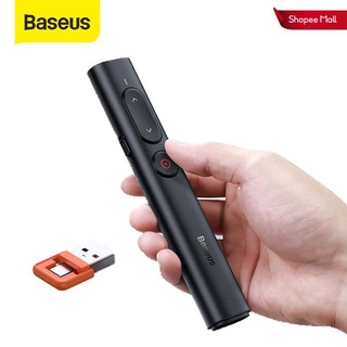 【Descuento completo para la apertura de la nueva tienda】Baseus PPT Wireless Presenter USB& USB C Laser Pointer with Remote Control Infrared Presenter Pen For Projector Powerpoint