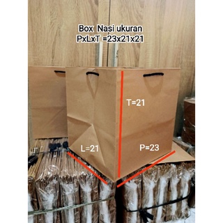 Pxl X T 23x21x21 bolsa de papel caja de arroz bolsa de papel artesanal marrón