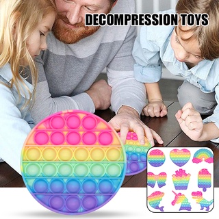 Juguete de descompresión de silicona portátil Push burbuja Fidget sensorial juguete de pensamiento de entrenamiento juego de rompecabezas para niños adultos