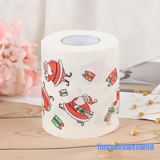 [finegoodwellwild] Paper Roll Tissue Christmas Decorations Xmas Santa Room Toilet Paper Decor