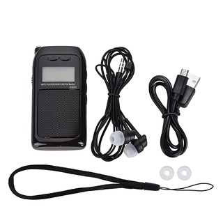 SW FM MW Radio Mini Pocket Stereo Radio Receiver Digital MP3 Music Player with Headphones Support TF Card