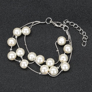 KAREN01 Moda F. Collar,aretes. Perla Collar de perlas Artículos de joyería Multicapa Boda Brazalete De perlas. Accesorios Aretes Vestido de novia/Multicolor (8)