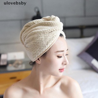 [ulovebsby] toalla de baño de secado rápido de microfibra toalla de baño seca gorro de ducha suave cabeza envoltura turbante sombrero [ulovebsby]