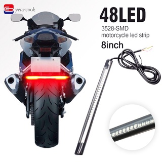 [listo Stock] Universal motocicleta LED trasero freno trasero parada de giro tira de luz barra de lámpara (1)