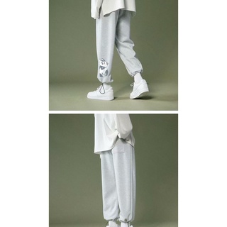 Pantalones de verano de los hombres de estilo coreano de la moda delgada Casual pantalones recortados recto deportes cordón tobillo atado pantalones de chándal (9)