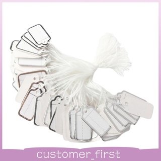 100 etiquetas de joyería etiquetas de precio tie on white strung etiquetas de precio 2.6x1.3cm (4)