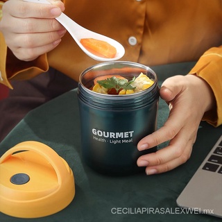 500ml Soup Cup Lunch Bento Box Stainless Steel Thermos Leakproof Food Container Thermal Cup Vacuum Flasks Straw Can Be Inserted zfNh
