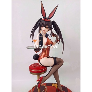 Figura De acción PVC DATE A LIVE Tokisaki Kurumi Nightmare Bunny Girl Tray Ver figura De acción colección Modelo De juguete 26cm