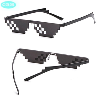 Cbn Mosaic pixel gafas de sol prácticas codificadas gafas de sol etapa de cumpleaños rendimiento gafas portátiles
