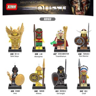 X0163 XH636 Island Warrior Tiki (CMF) Compatible with Legoing Minifigures Egypt Mummy Rome Warrior Birthday Gift Building Blocks Baby Kids Toys