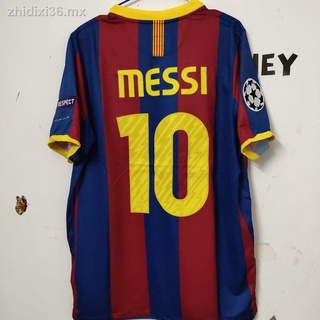 Camiseta de fútbol retro del Barcelona de la temporada 10-11, camiseta de fútbol clásica de Messi n. ° 10 del Barcelona, ​​camiseta de local del Barcelona