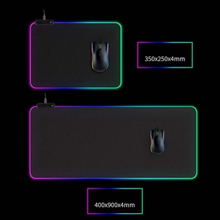LED Lighting Mouse Pad Gaming Anti Slip Rubber Base Computer Mat Accessories