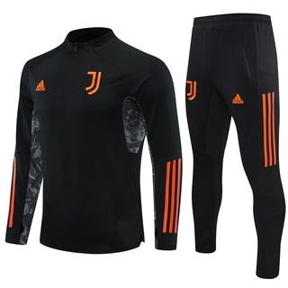 2021 Juventus negro media cremallera fútbol traje de entrenamiento ropa deportiva S-XXL
