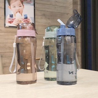 580ml deportes paja taza de gran capacidad de plástico agua simple agua portátil niñas botella n9r7