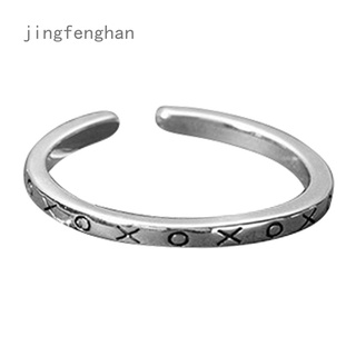 Jianhublue - anillo de pareja griega de diseño Simple, plata 925, ajustable, para hombre, pareja, joyería, regalos de compromiso para el día de san valentín (1)