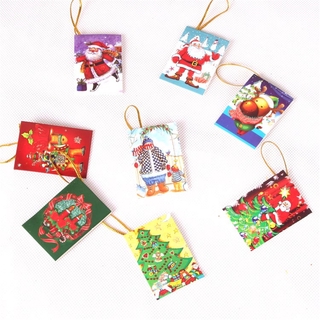 10 unids/paquete de navidad tarjeta de deseos tarjeta de deseos tarjeta de felicitación tarjeta de felicitación árbol de navidad decoración (4)