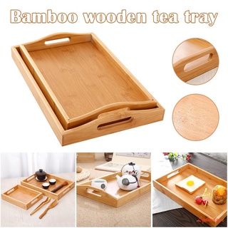 Bandeja de té Rectangular de madera de bambú bandeja de madera maciza bandeja de té seco para casa, bandeja de té de Kung Fu, bandeja de madera, Hotel, cena