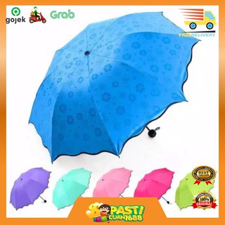 (Pacu1688) 3D MAGIC ANTI UV paraguas plegable/sombra plegable/lluvia 3D 3 dimensiones/sombra mágica