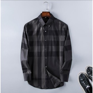 Burberry - camisa de algodón de manga larga para hombre (S-XXXL H51)