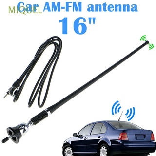 MIQUEL Montaje universal Antena aérea Base giratoria Antena de señal Antena de coche 16 pulgadas de largo Motocicleta Automóviles Radio AM / FM Moto Radio de coche AM / FM amplificado/Multicolor (1)