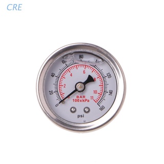 cre medidor regulador de presión de combustible 0-160 psi/barra de llenado de líquido cromado medidor de aceite