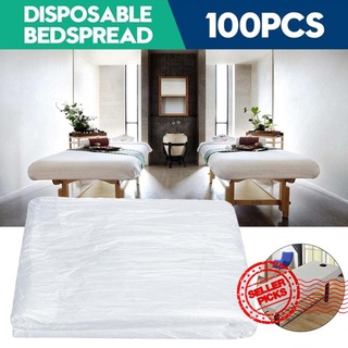 100pcs desechables colcha sofá cubierta impermeable hojas de salón de belleza depilación de plástico j0r8