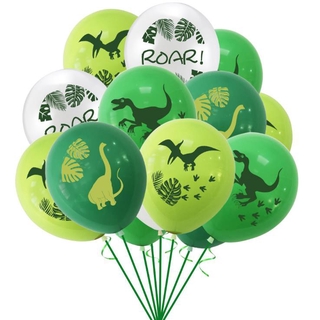 16 pzas globos de látex de dinosaurio verde decoración para fiestas de cumpleaños/juguetes para niños